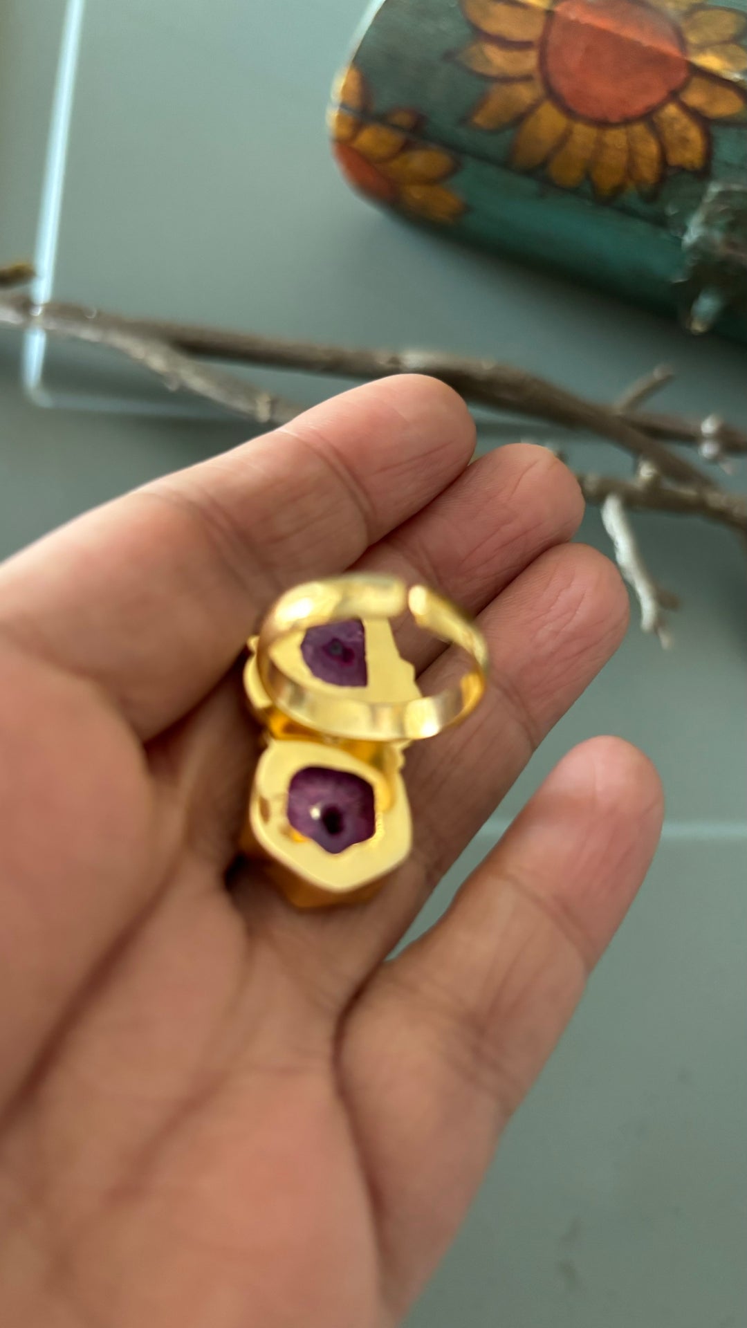 Pink Solar Quartz Ring - A Touch of Timeless Beauty