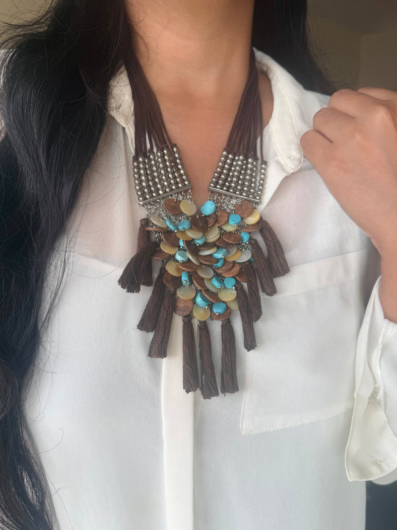 Handmade Boho Chic Tribal Necklace | Premium Statement Jewelry