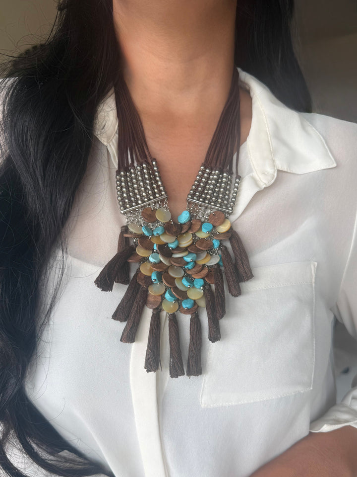 Handmade Boho Chic Tribal Necklace | Premium Statement Jewelry