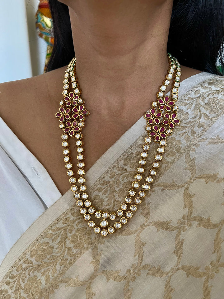Bikaneri Kundan Necklace with Earrings