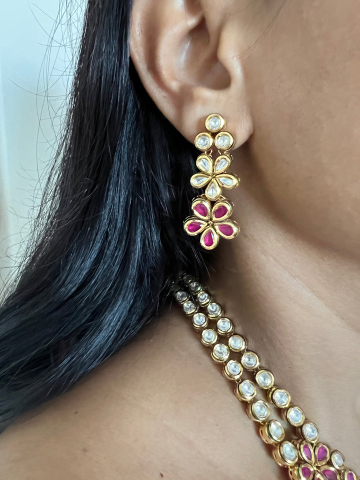 Bikaneri Kundan Necklace with Earrings
