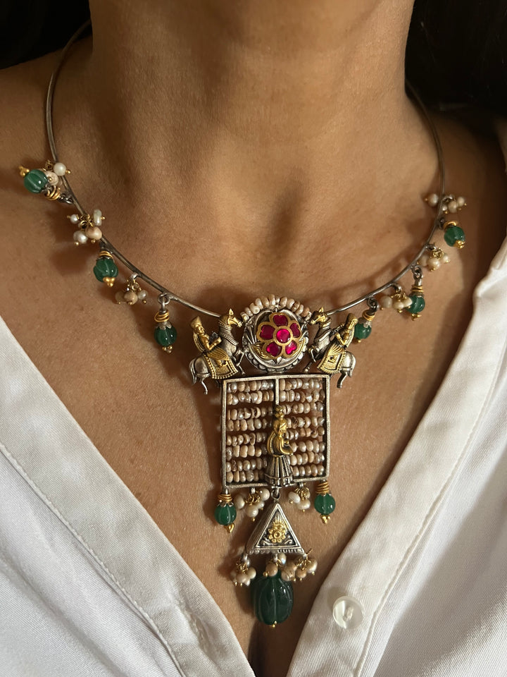 Pure 925 Silver Fusion Collar Necklace