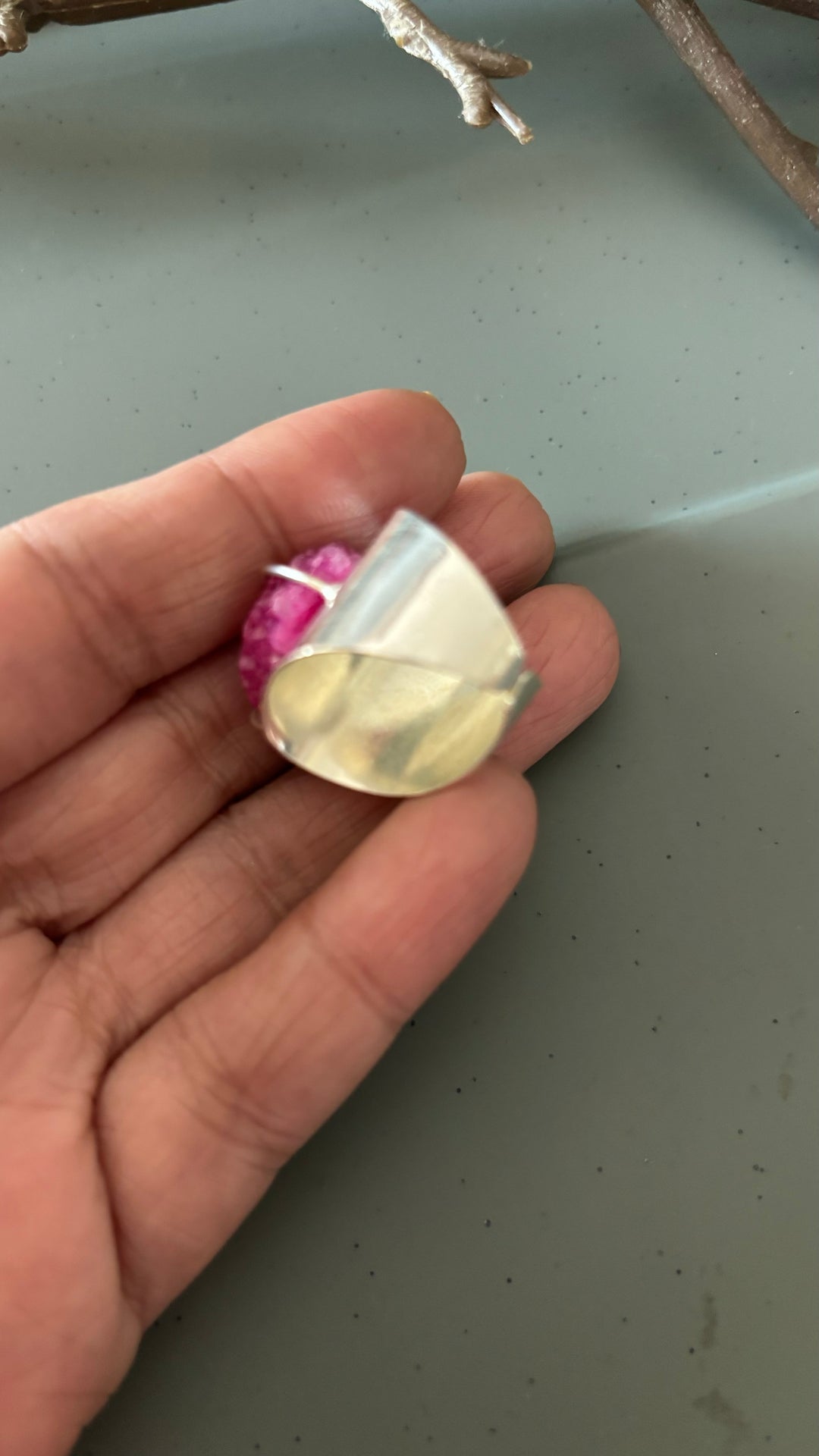 Pink Solar Quartz Ring - A Touch of Timeless Beauty