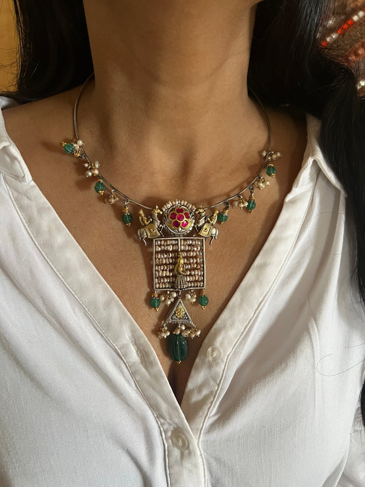 Pure 925 Silver Fusion Collar Necklace