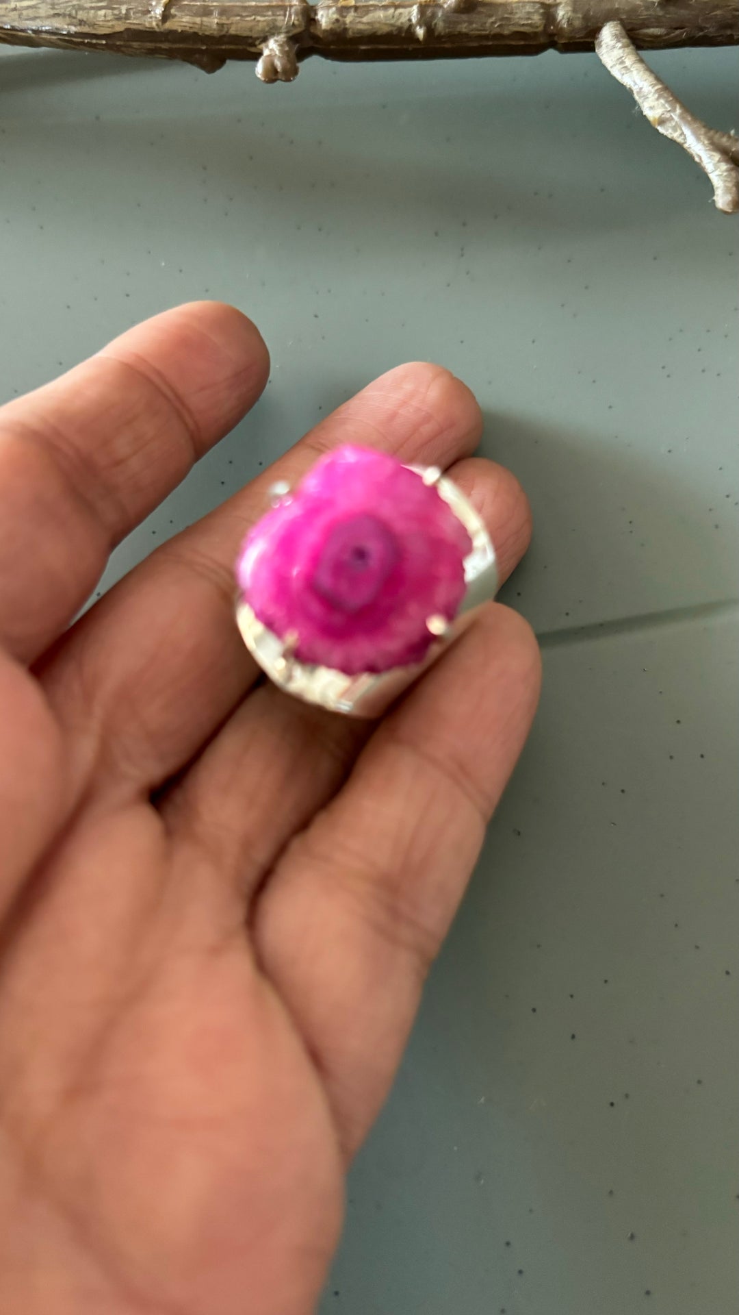 Pink Solar Quartz Ring - A Touch of Timeless Beauty