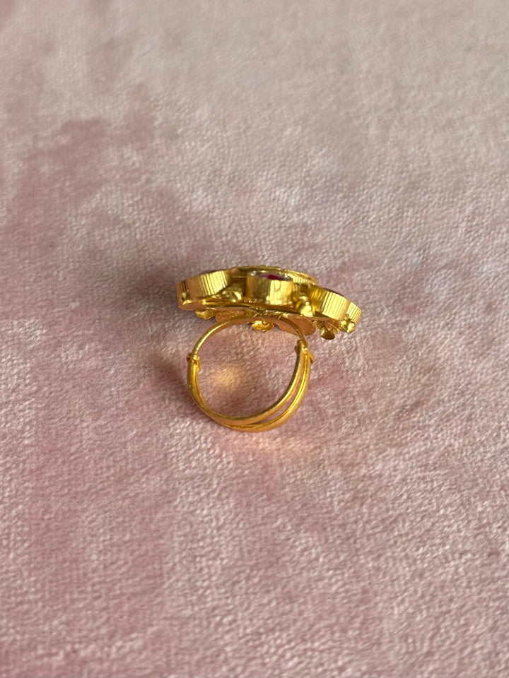 925 Silver Antique CZ Handmade Ring | Adjustable | SHIVKA