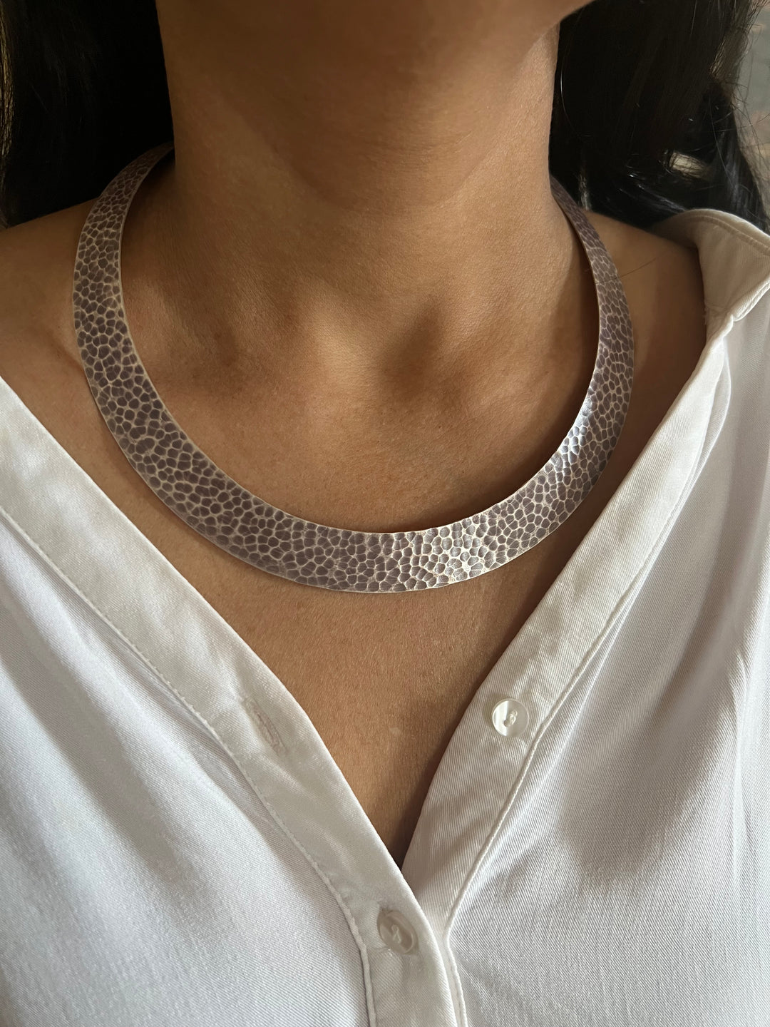 Pure 925 Silver Statement Hasli Necklace