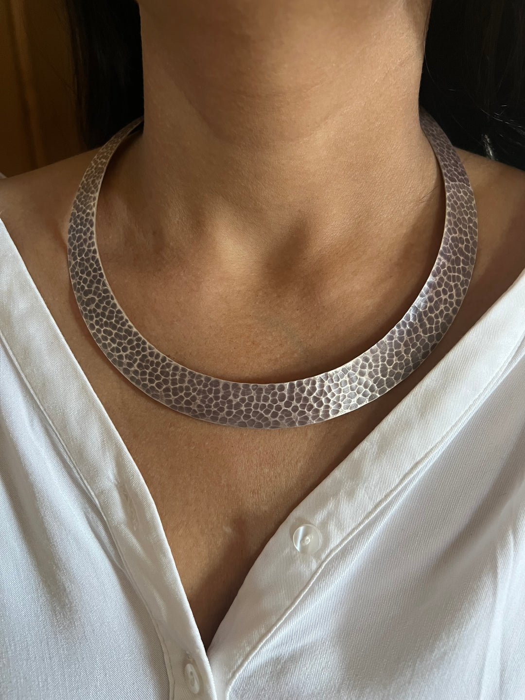 Pure 925 Silver Statement Hasli Necklace