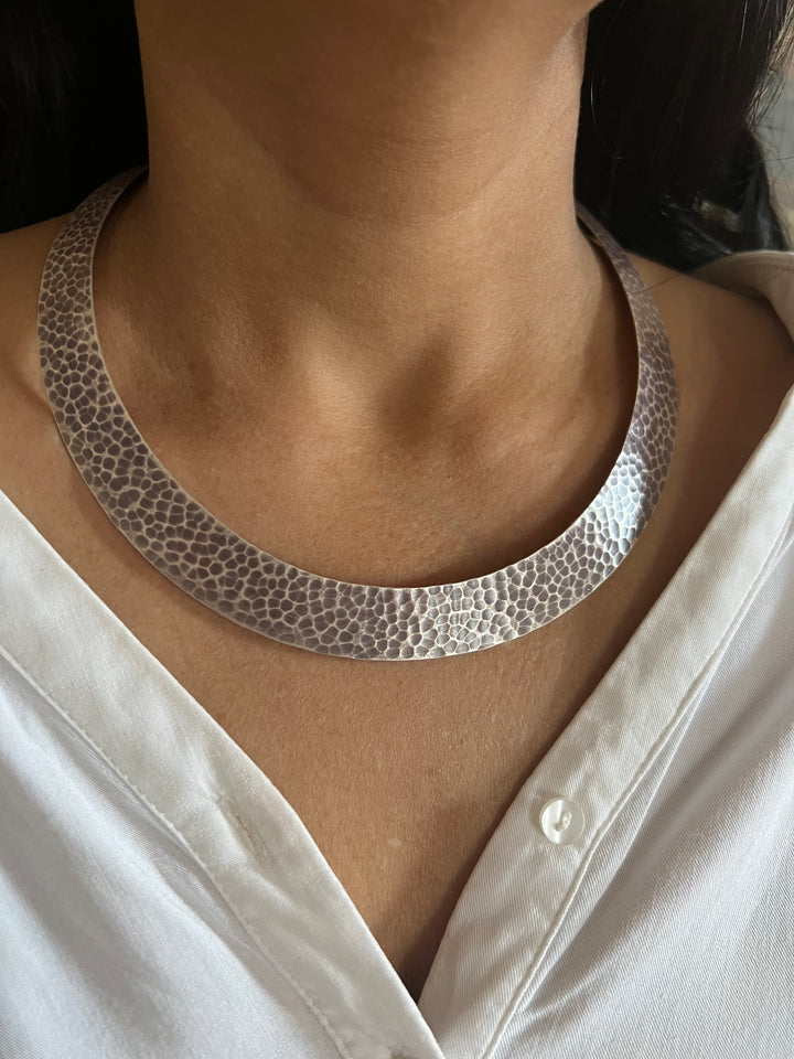 Pure 925 Silver Statement Hasli Necklace