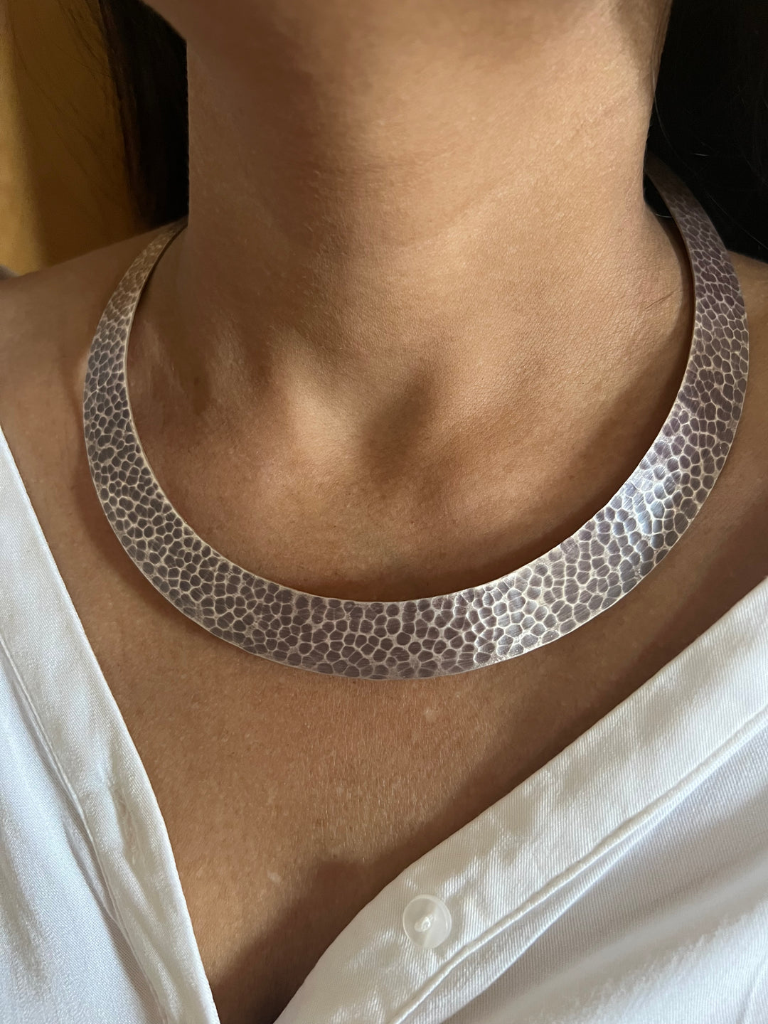 Pure 925 Silver Statement Hasli Necklace