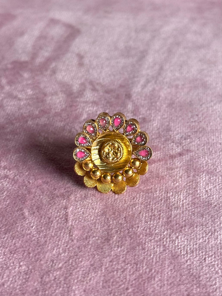 925 Silver Antique CZ Handmade Ring | Adjustable | SHIVKA