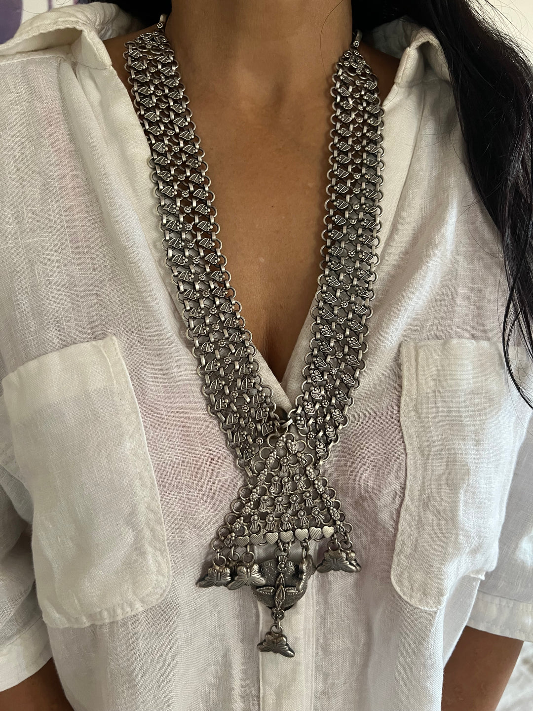 Exquisite Tribal Necklace - Premium Quality Craftsmanship, Silver Replica