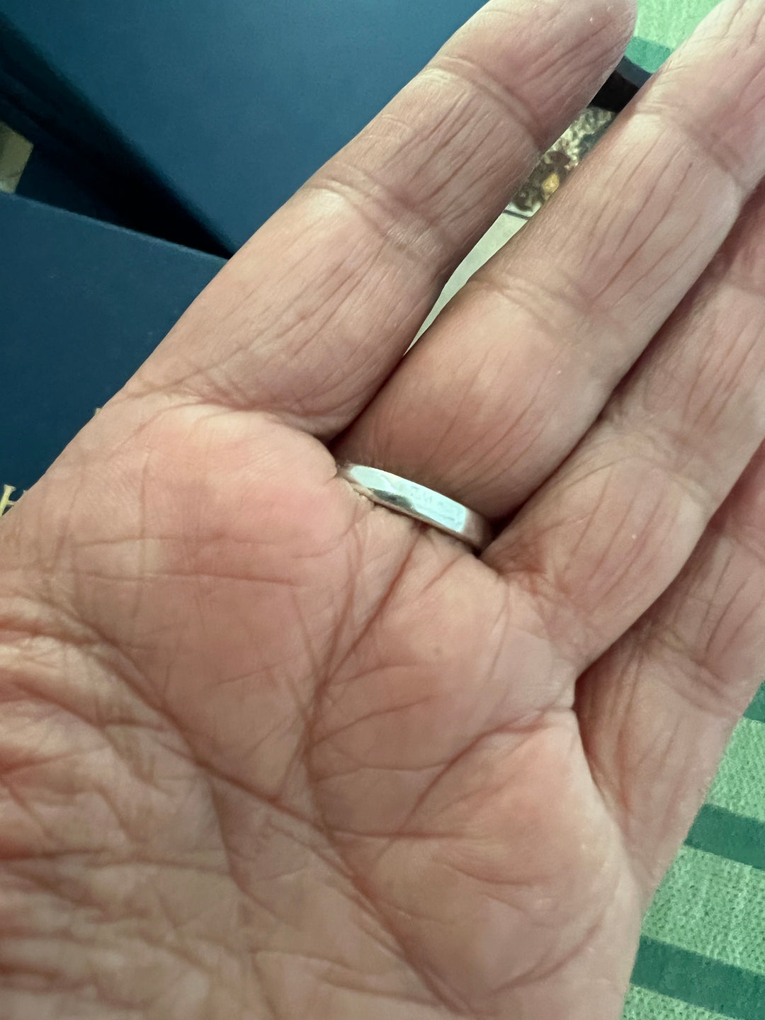 SHIVKA Natural Aquamarine Gemstone Ring | Brass with Silver Polish | UK Size 8 & 7 | Elegant Statement Jewelry