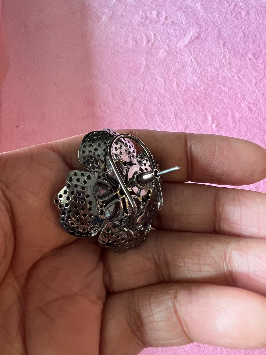 Elegant CZ Flower Stud Earrings – Timeless Beauty