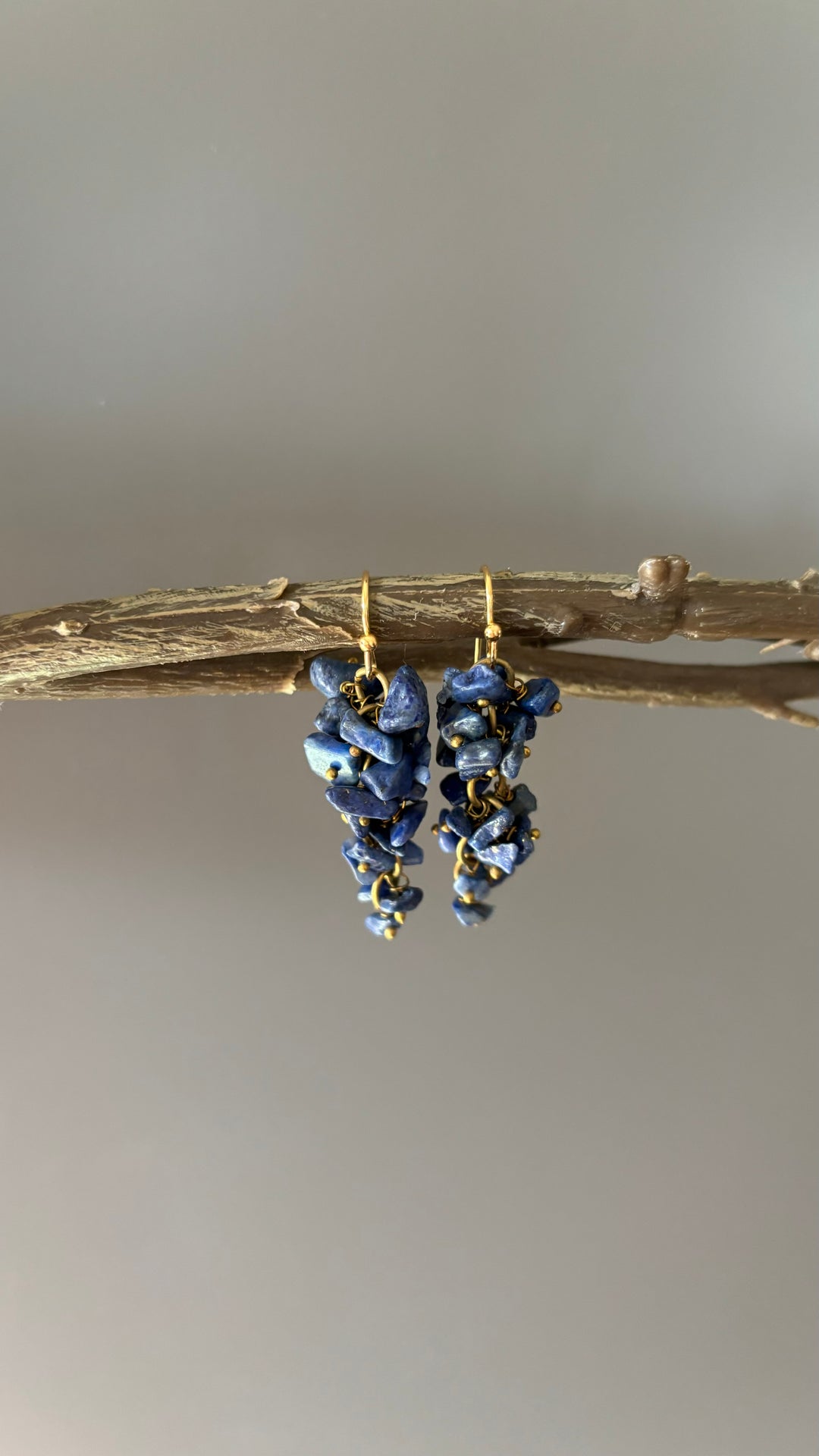 Statement Natural Lapis Lazuli Earrings