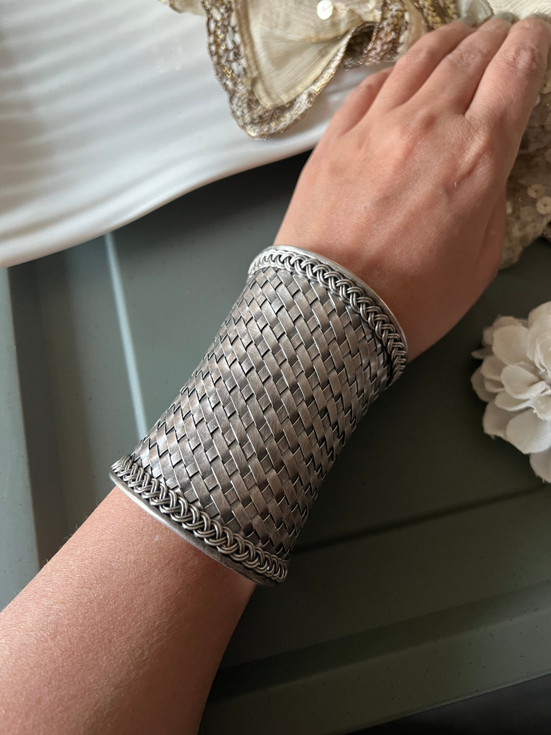 SHIVKA Pure 925 Silver Handcuff