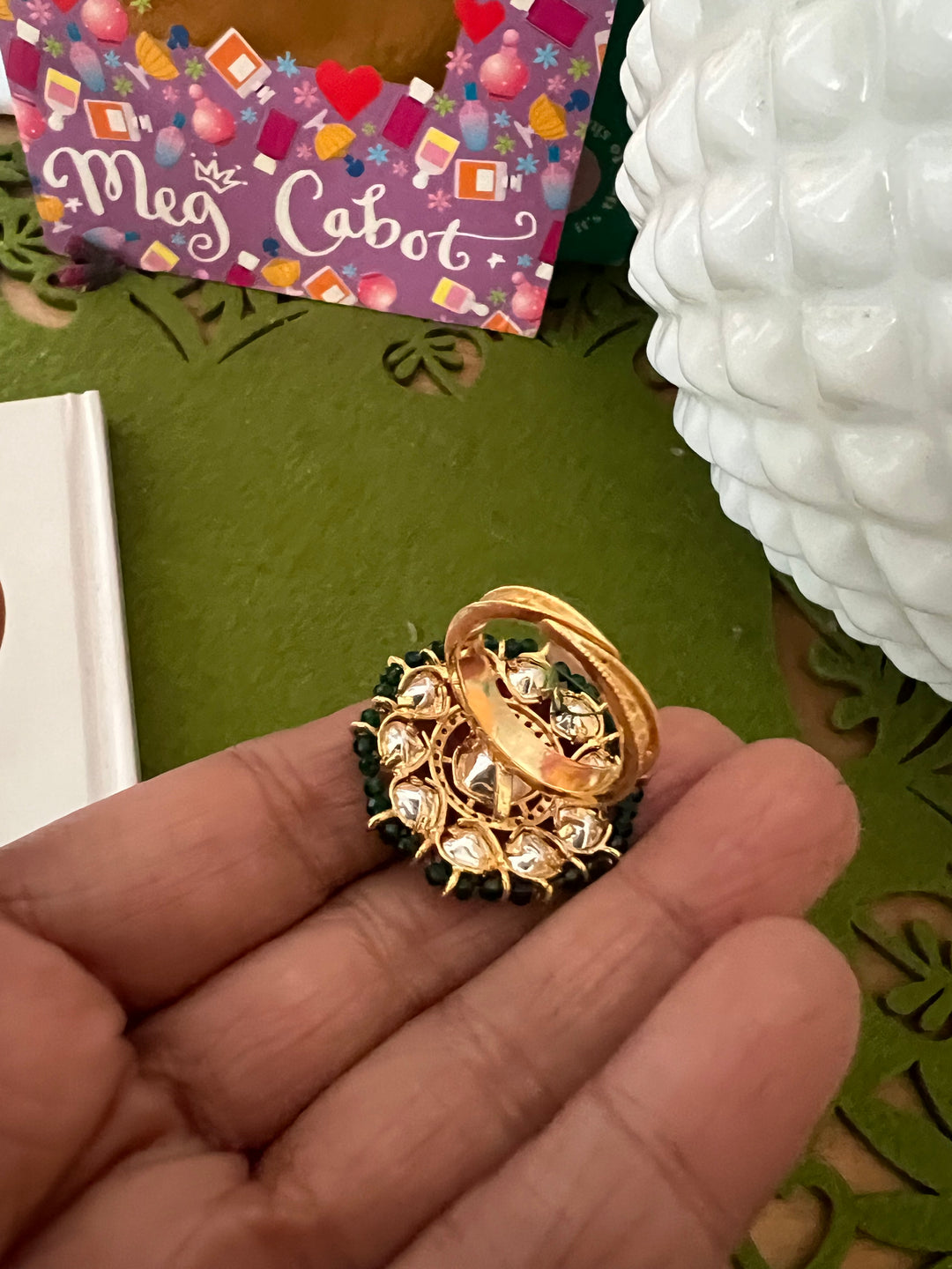 Bridal Uncut Kundan Ring