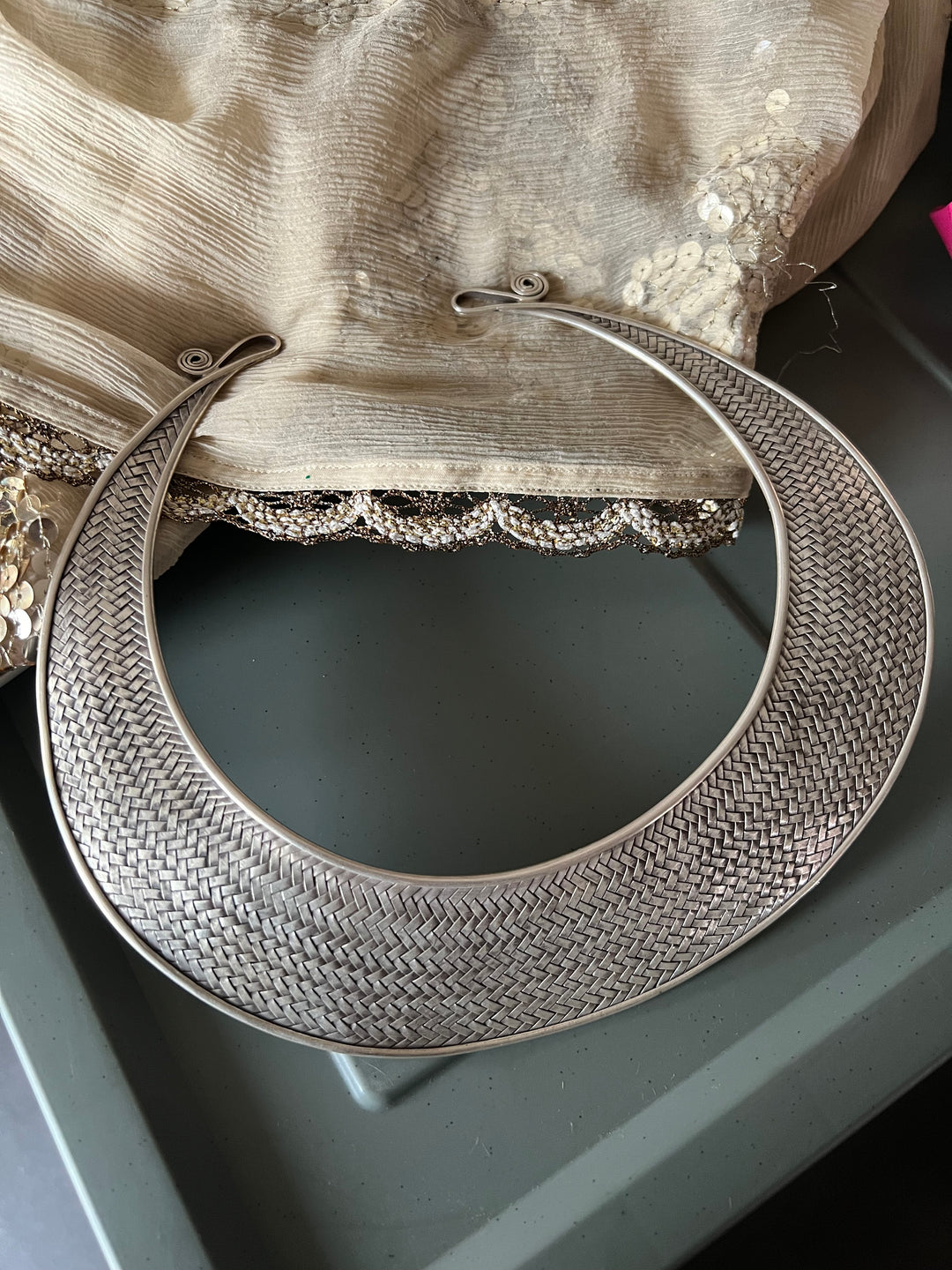 Pure 925 Silver Statement Hasli Necklace