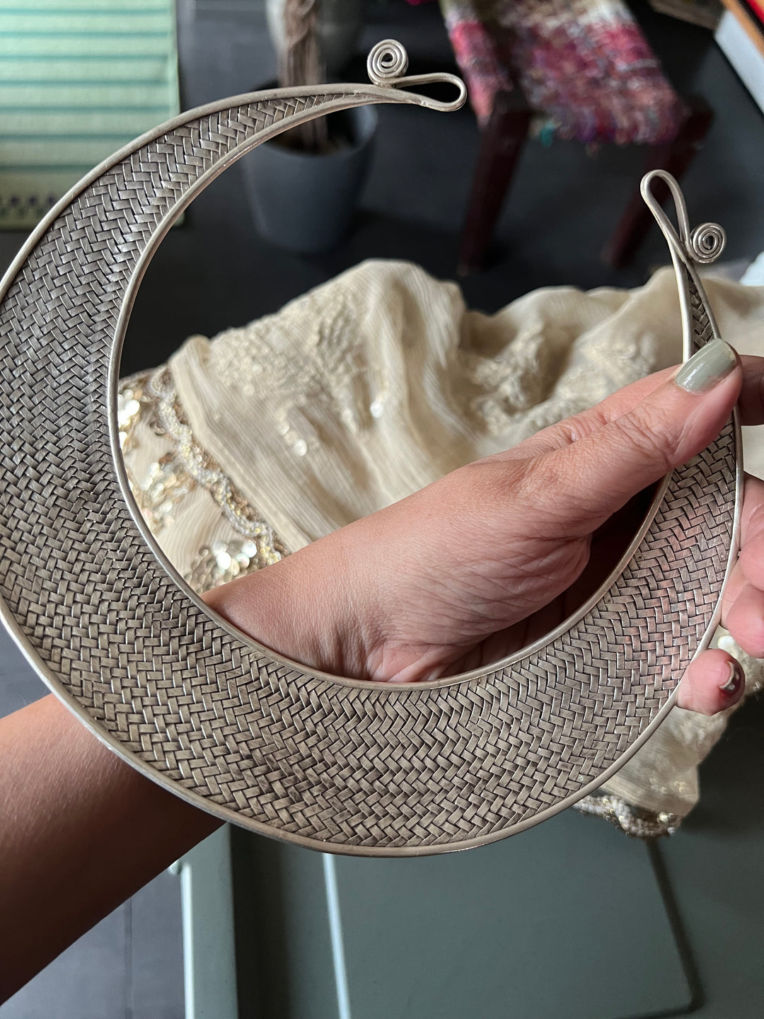 Pure 925 Silver Statement Hasli Necklace