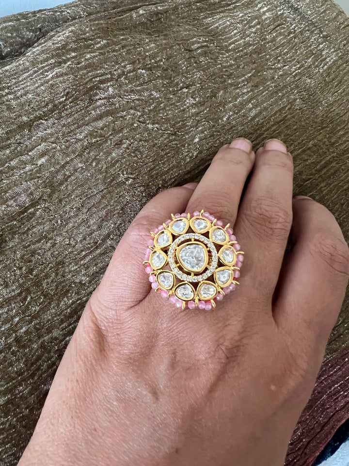 Bridal Uncut Kundan Ring