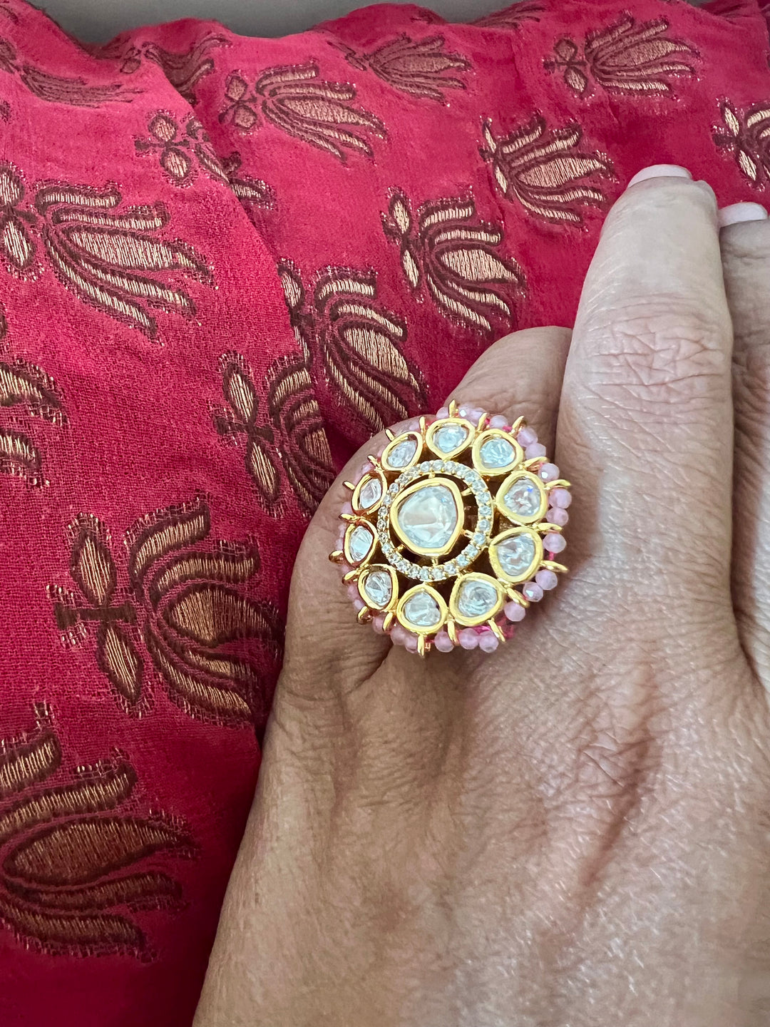 Bridal Uncut Kundan Ring
