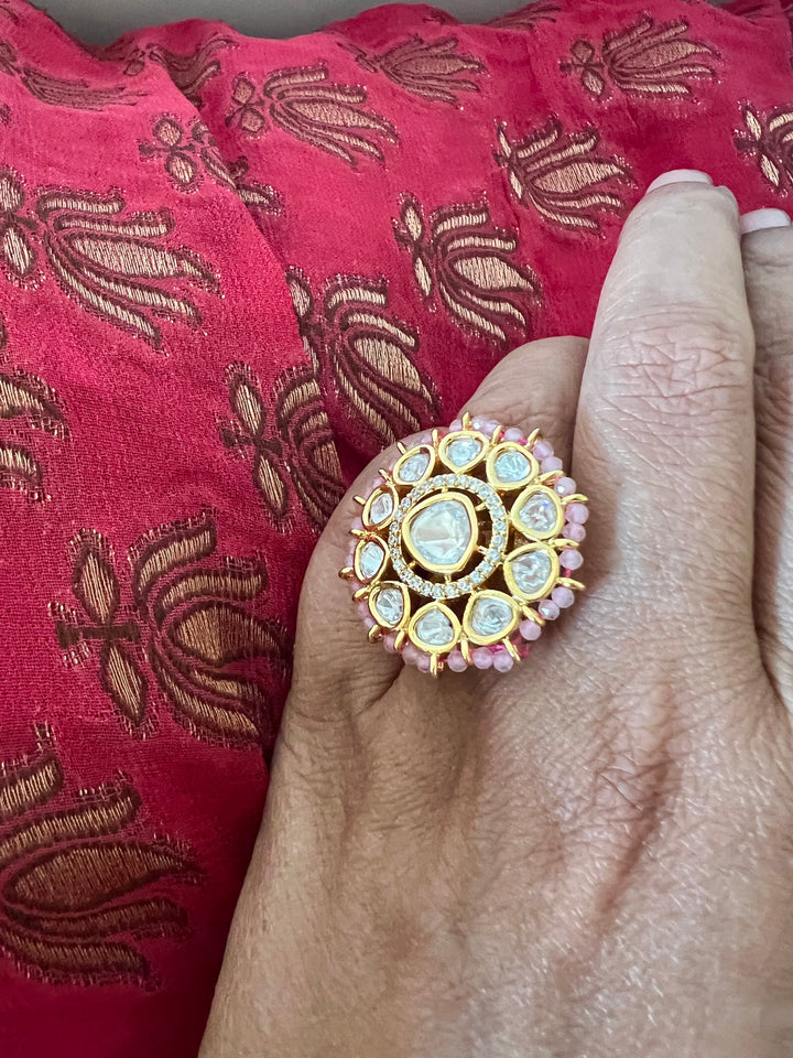 Bridal Uncut Kundan Ring