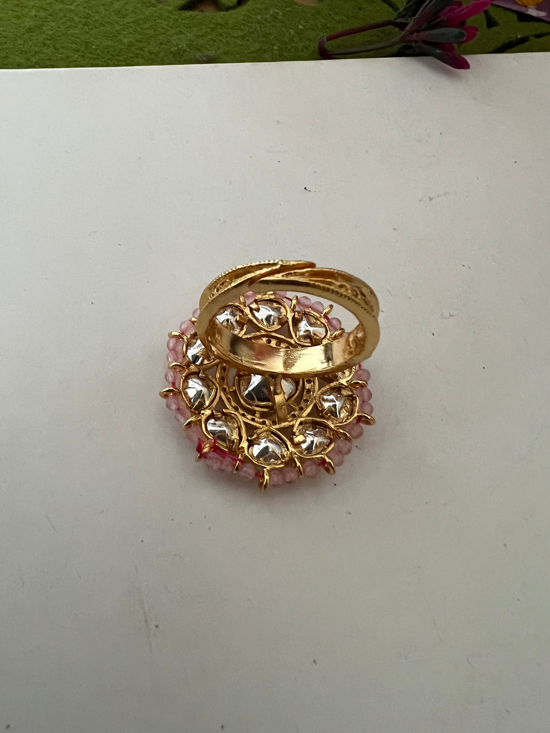 Bridal Uncut Kundan Ring