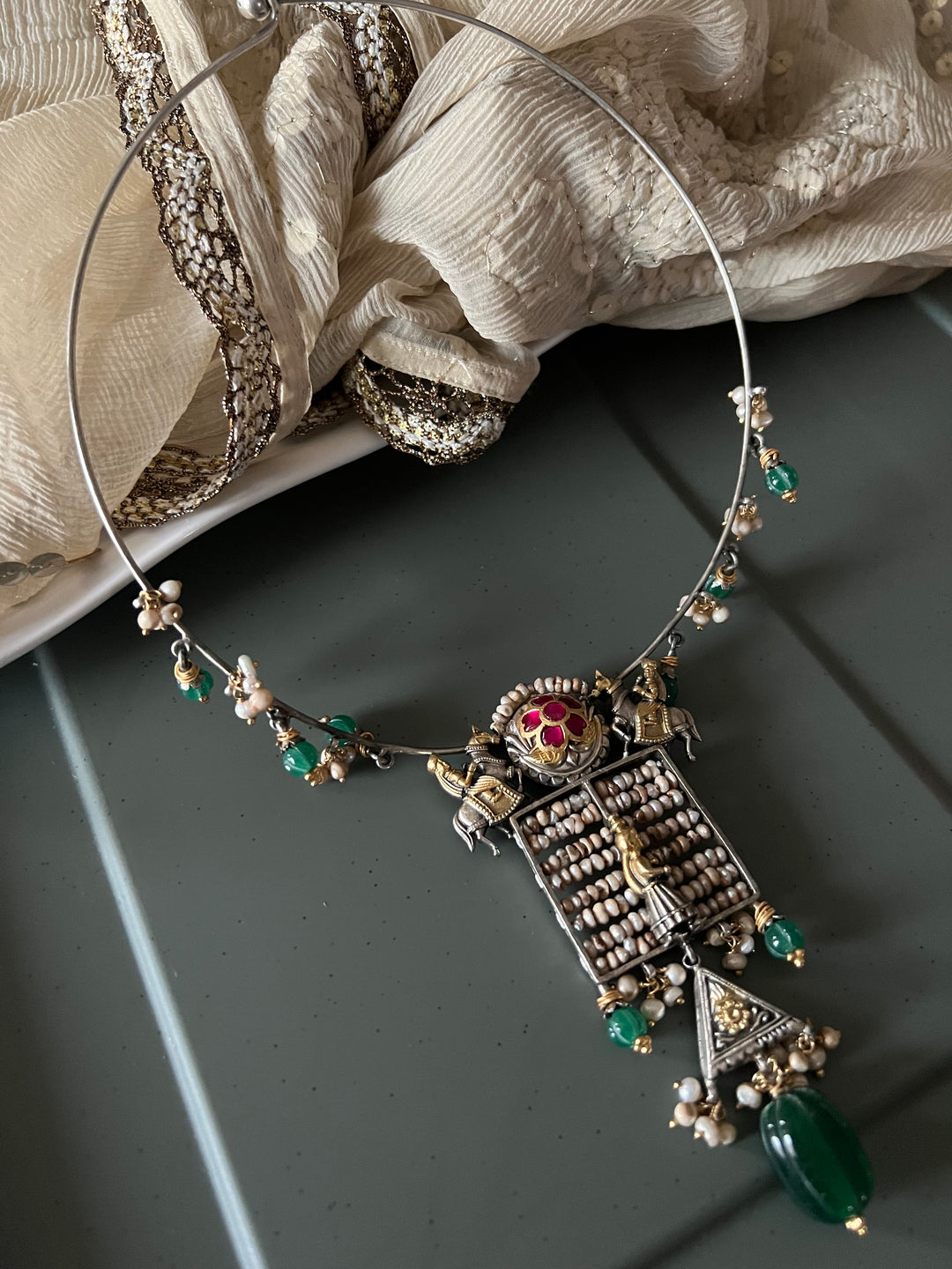 Pure 925 Silver Fusion Collar Necklace