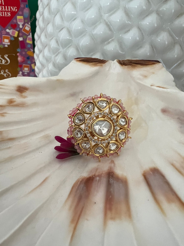 Bridal Uncut Kundan Ring