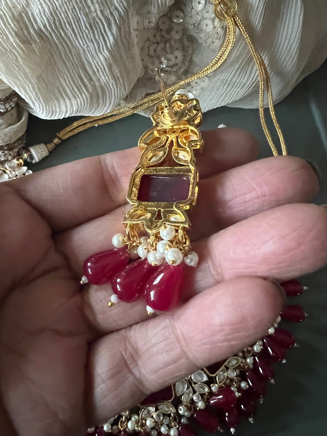 Royal Bridal Choker Necklace with Earrings and Maangtikka