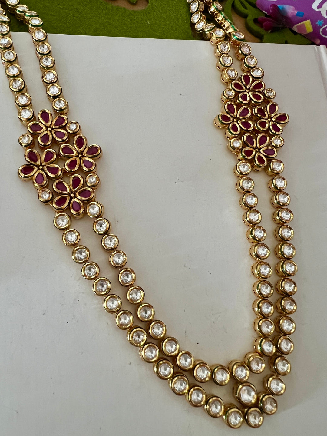 Bikaneri Kundan Necklace with Earrings