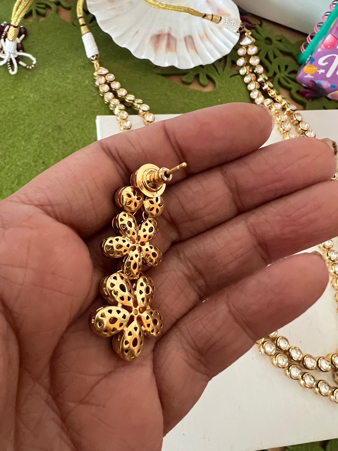 Bikaneri Kundan Necklace with Earrings