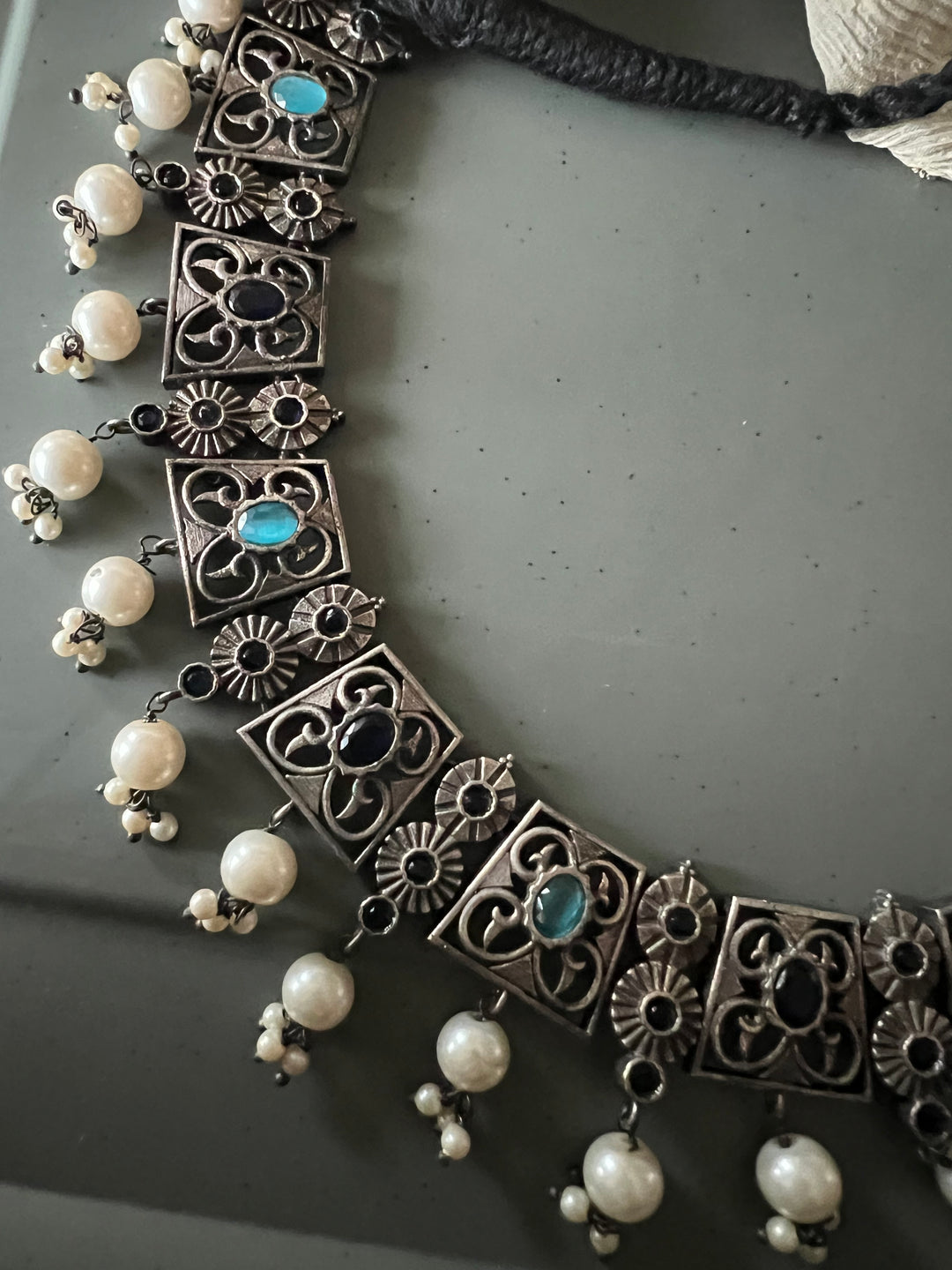 Vintage Artistic Necklace with Statement Earrings