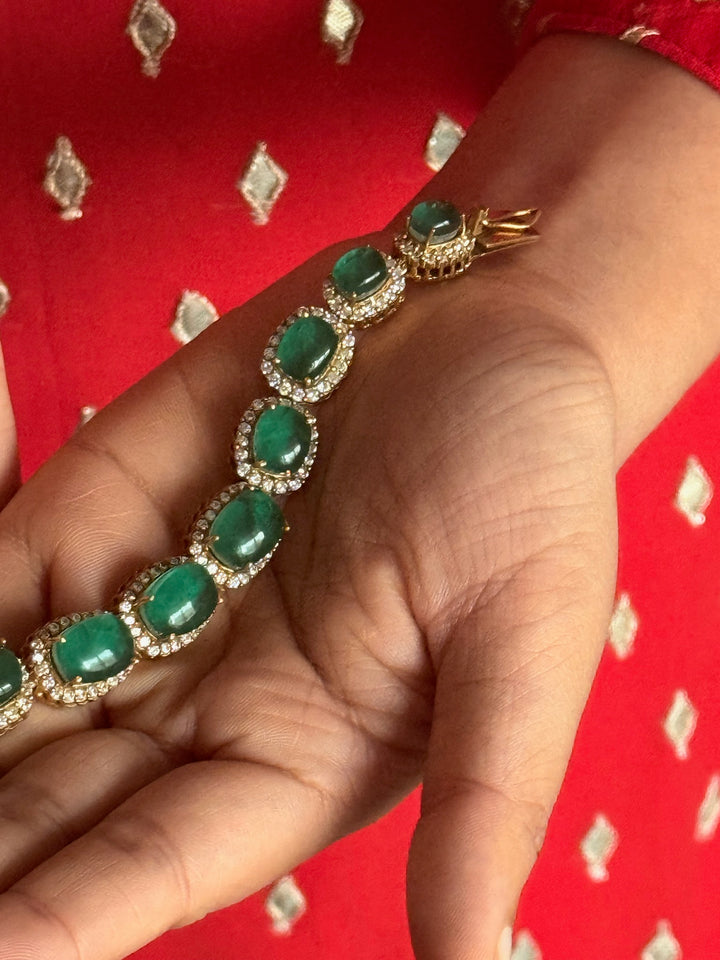 925 Silver Onyx Bracelet | SHIVKA Statement Bracelet