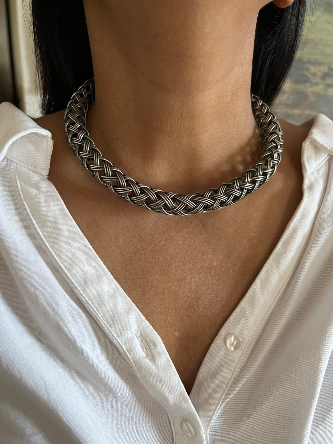 Exquisite Tribal Brass Hasli – Unleash Your Boho Chic