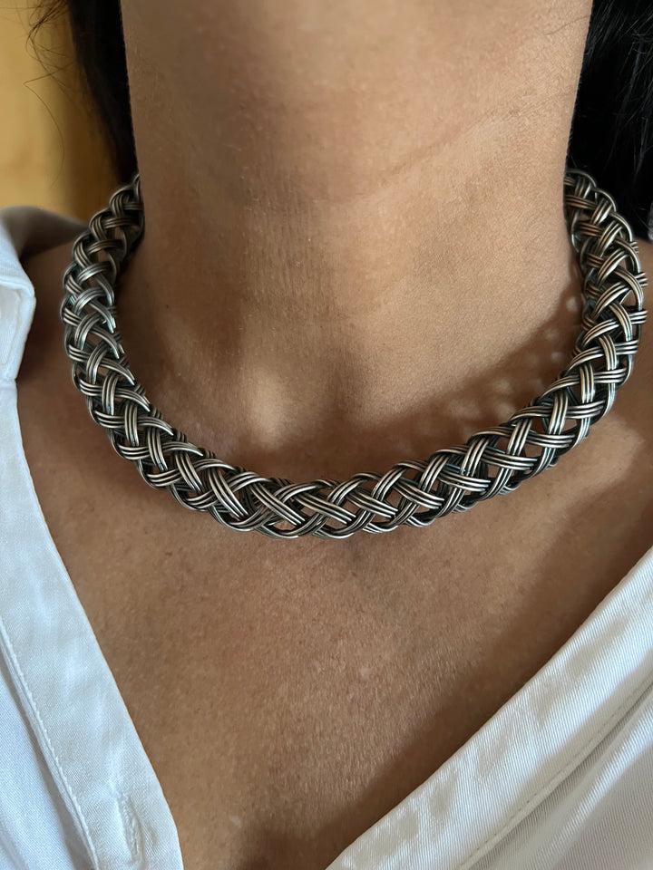 Exquisite Tribal Brass Hasli – Unleash Your Boho Chic