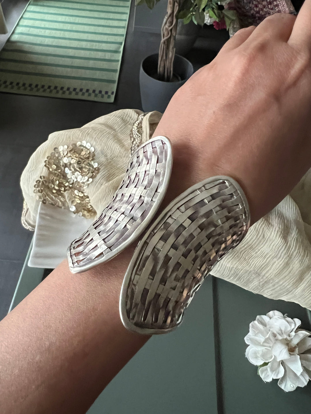 SHIVKA Pure 925 Silver Handcuff