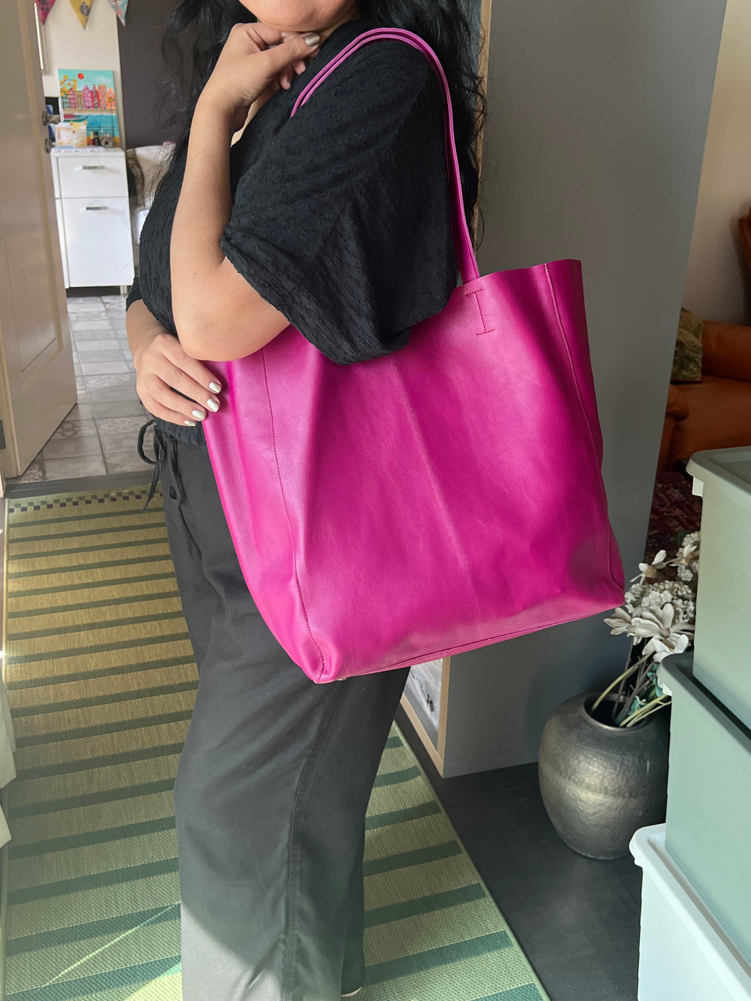 Vintage Soft Tote Leather Bag