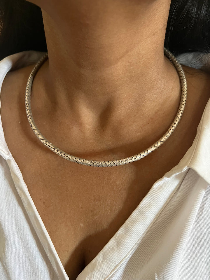 Pure 925 Silver Statement Hasli Necklace