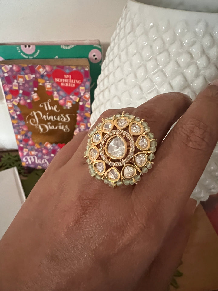Bridal Uncut Kundan Ring