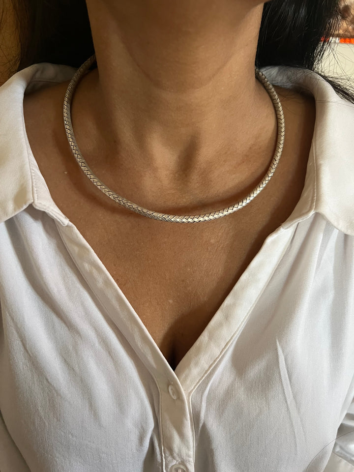 Pure 925 Silver Statement Hasli Necklace