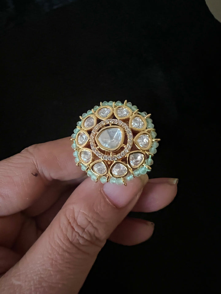 Bridal Uncut Kundan Ring