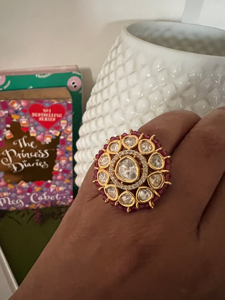 Bridal Uncut Kundan Ring
