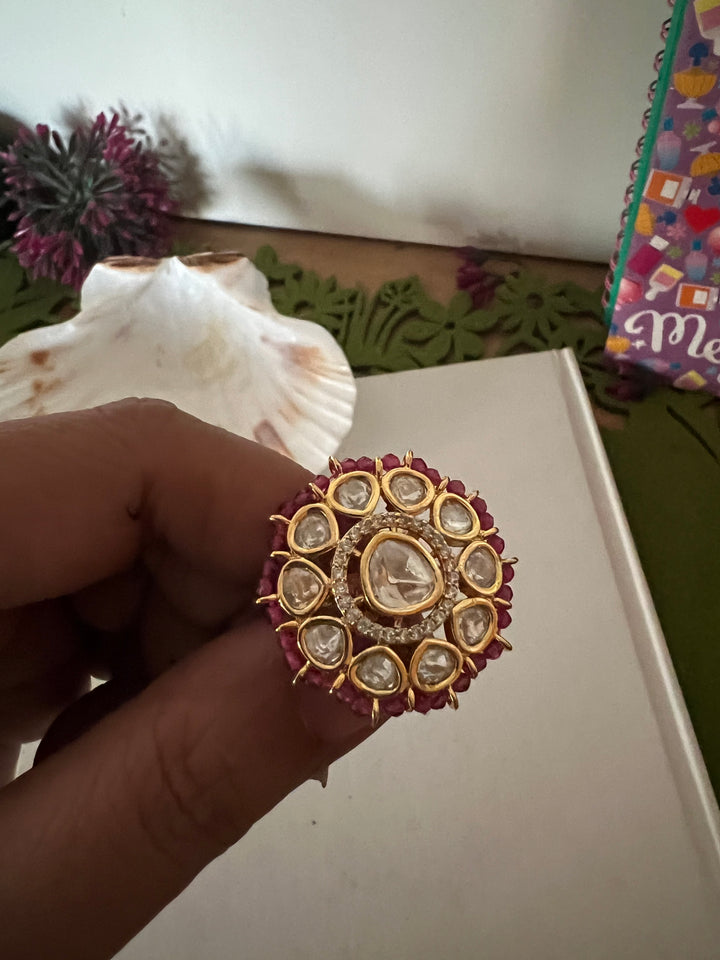 Bridal Uncut Kundan Ring