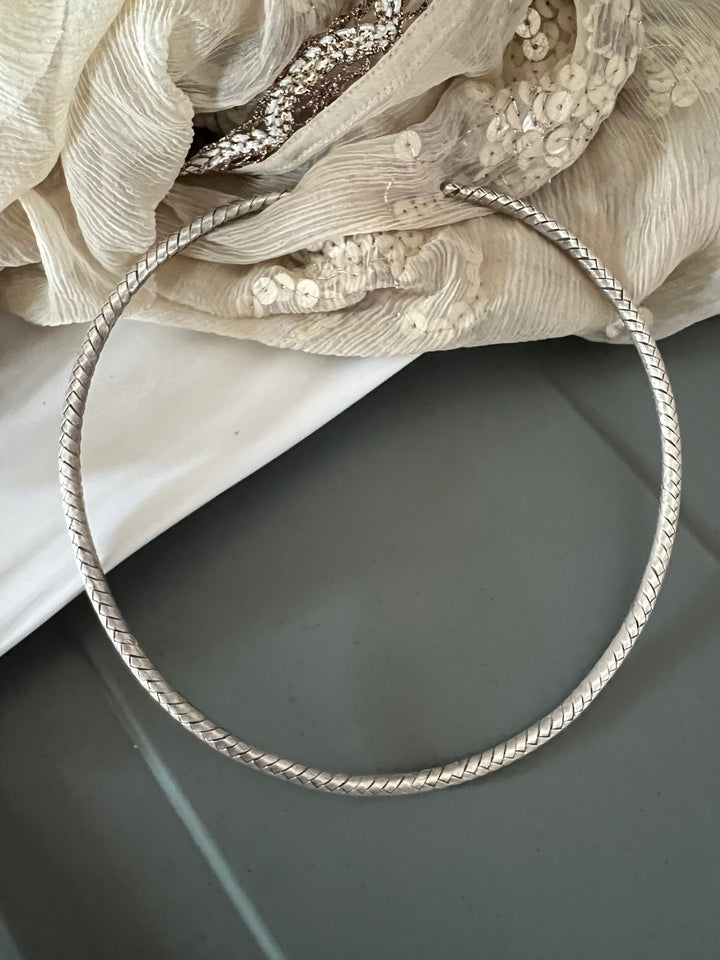 Pure 925 Silver Statement Hasli Necklace