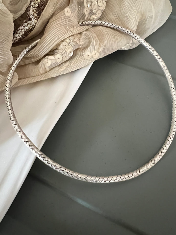 Pure 925 Silver Statement Hasli Necklace