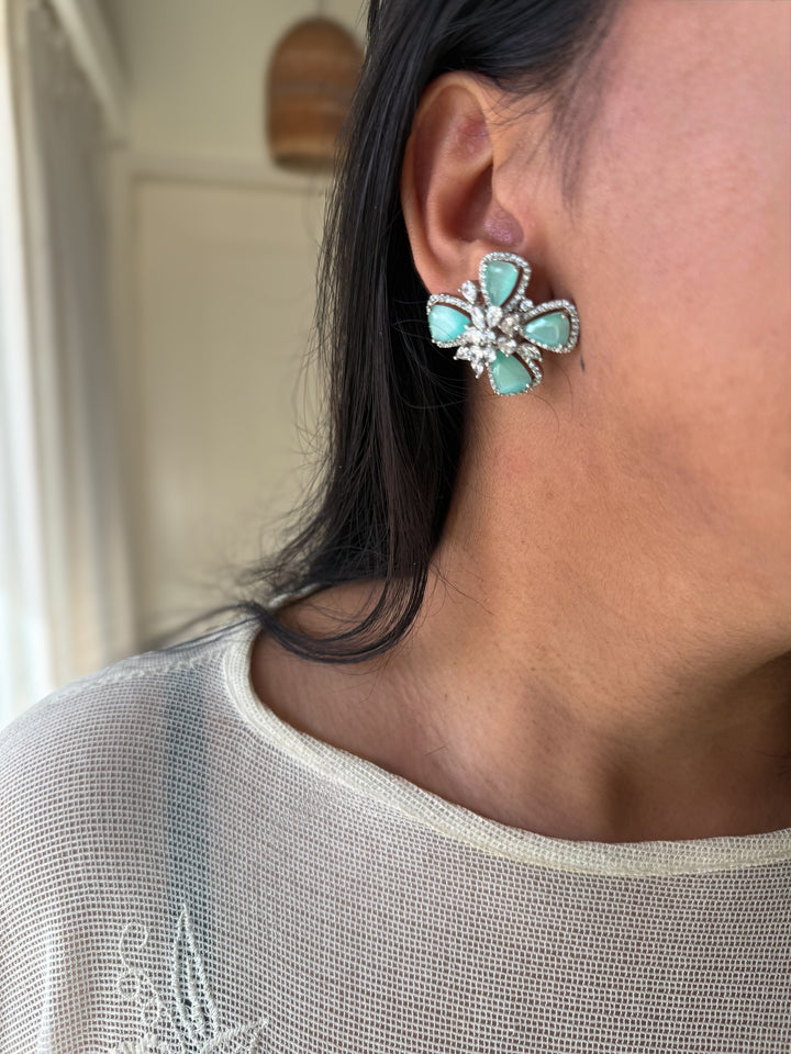 Mint Green CZ Studs