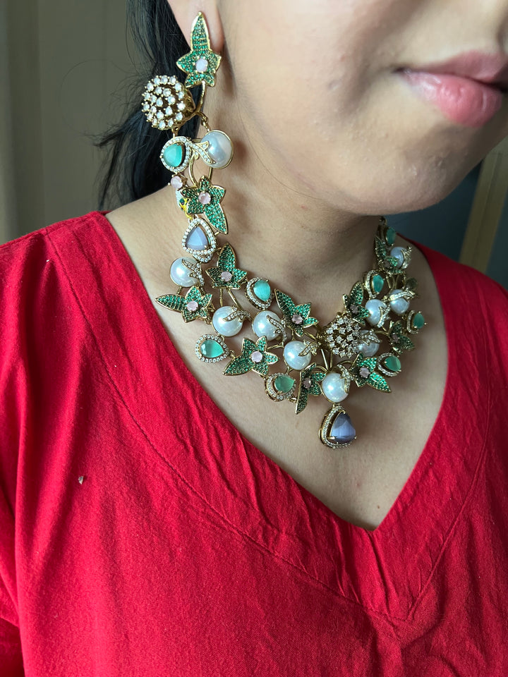 Designer Necklace with Statement Long Earrings - Unmatched Quality and Style