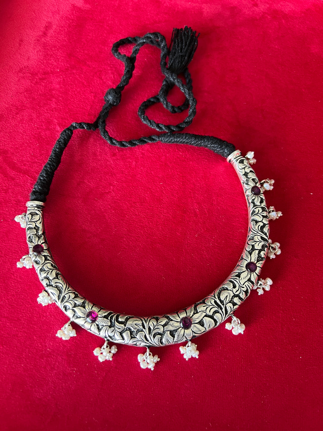 Pure 925 Silver Hasli Necklace