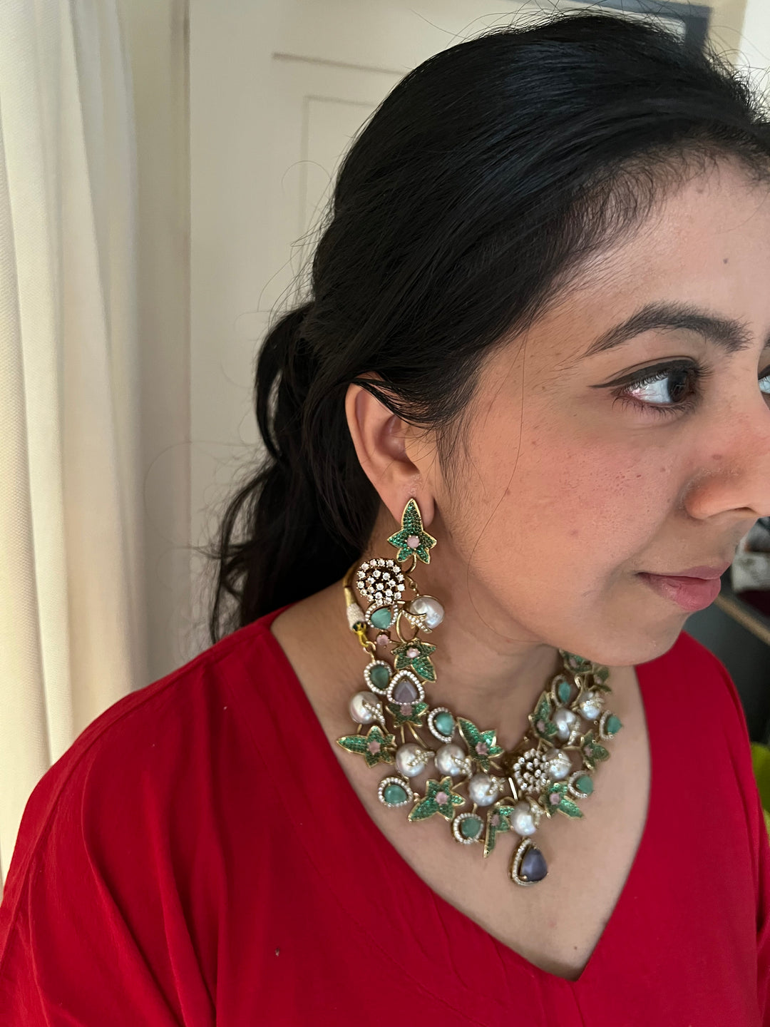 Designer Necklace with Statement Long Earrings - Unmatched Quality and Style